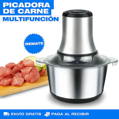 Picadora Eléctrica de Alimentos 2L + Pelador de Ajos (Incluido)